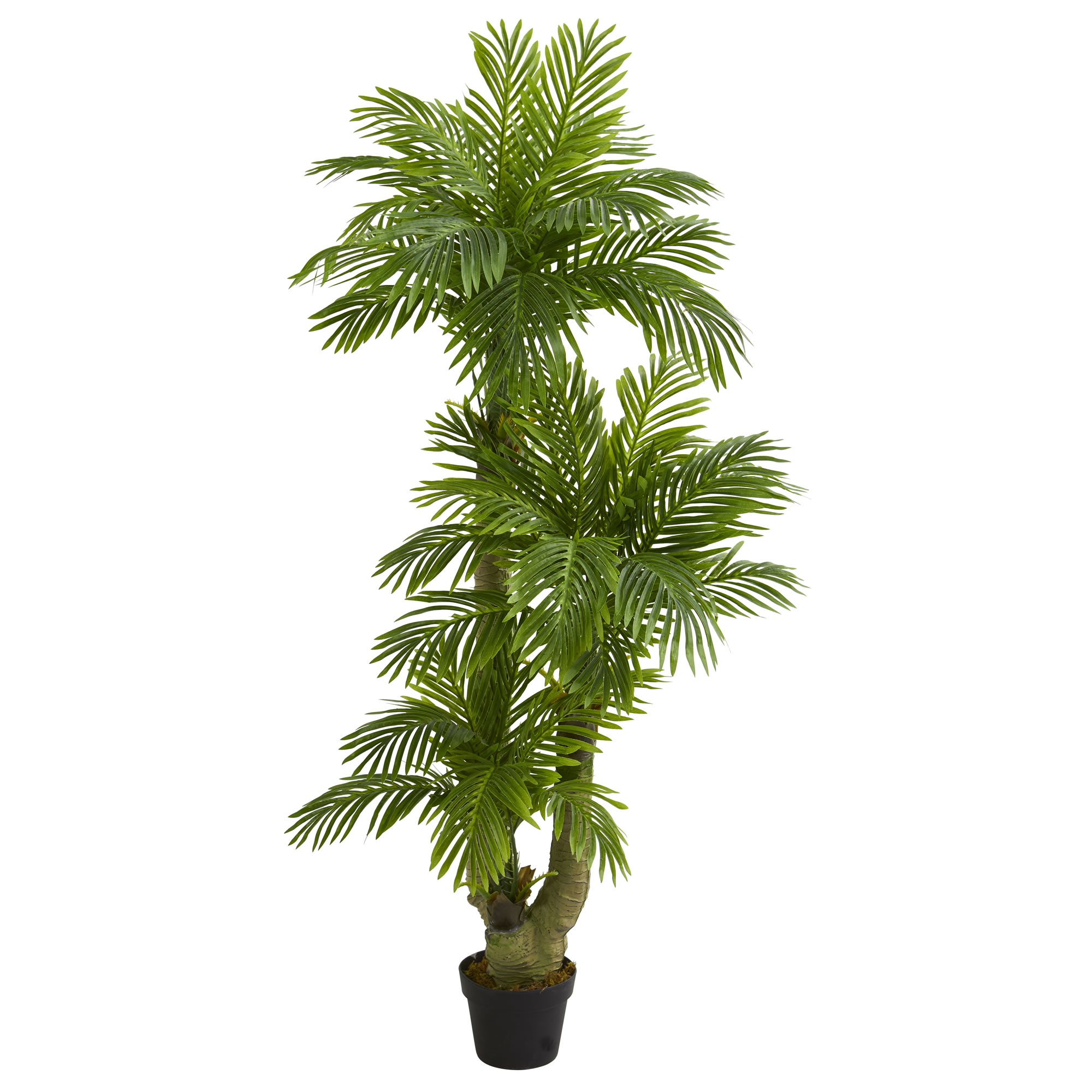 Nearly Natural 5  Triple Phoenix Palm Artificial Tree