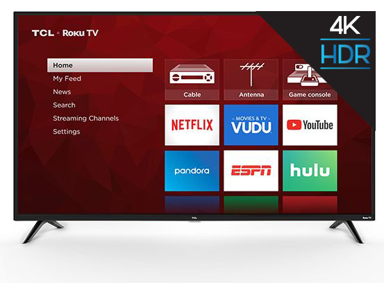 TCL 43' Class 4K Ultra HD (2160P) Roku Smart LED TV (43S421)