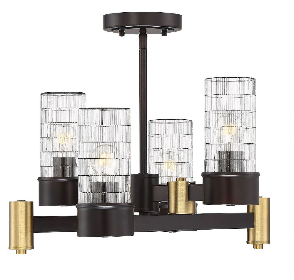 Bunker 4-Light Semi-Flush, Savoy House 6-1953-4-79 1QXNH (534197)