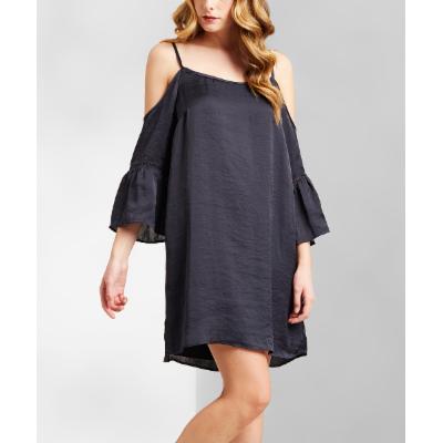 Devoted Women's Casual Dresses 13095-DEEP - Deep Indigo Shoulder-Cutout Shift Dress - Women