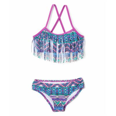 Kanu Surf Girls' Kelly Beach Sport Fringe 2-Piece Bikini Swimsuit