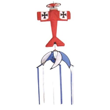 In the Breeze 4742 — Red Baron Hanging Theme Spinner — Novelty Aviation Wind Spinner