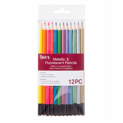 Studio 71    - 12-Ct. Metallic & Fluorescent Colored Pencil Set