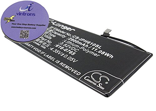 Vintrons (TM) Bundle - 2900mAh Replacement Battery for APPLE 616-0765, 616-0770, 616-0772, DAK90151, PP11AT115-1, + Vintrons Coaster
