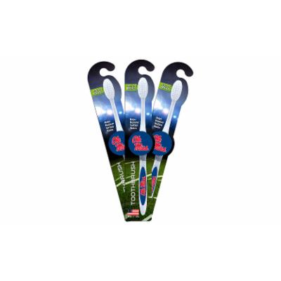 Worthy Promo NCAA Toothbrush 3-Pack Beige Ole Mis