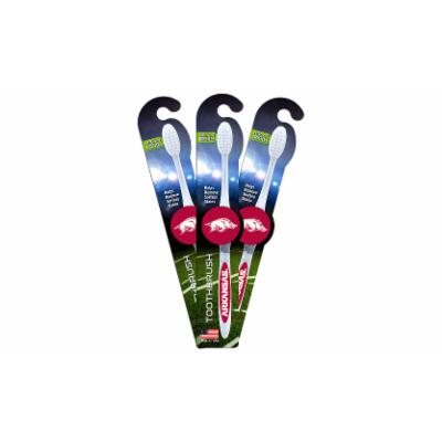 Worthy Promo NCAA Toothbrush 3-Pack Beige Arkansas