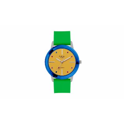 M Milano Expressions Silicon Band Watch Style 4719 (Green - Orange - N/a - Green - Blue)