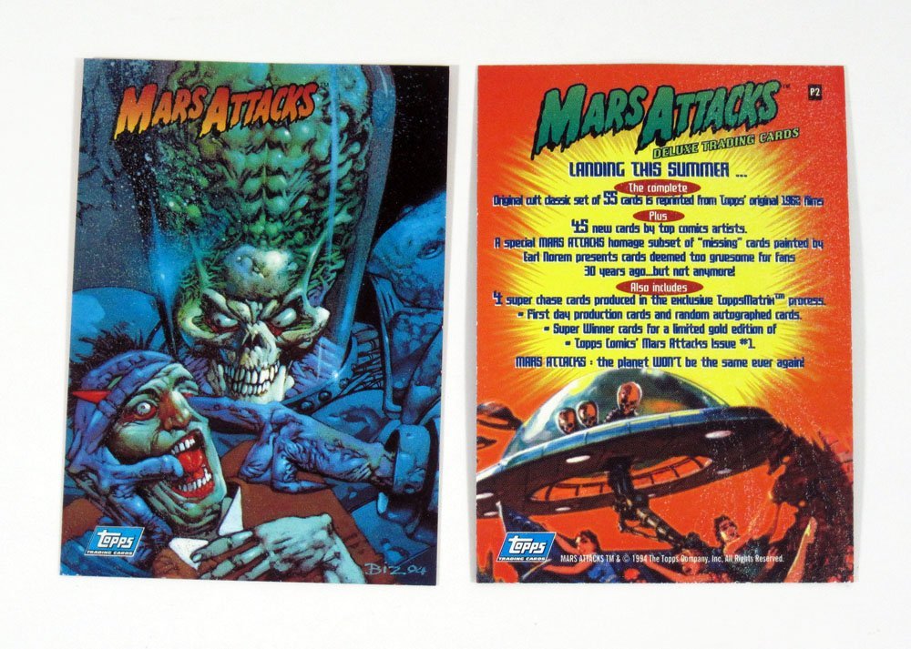1994 Topps Mars Attacks Archives Promo Card (P2) Nm/Mt