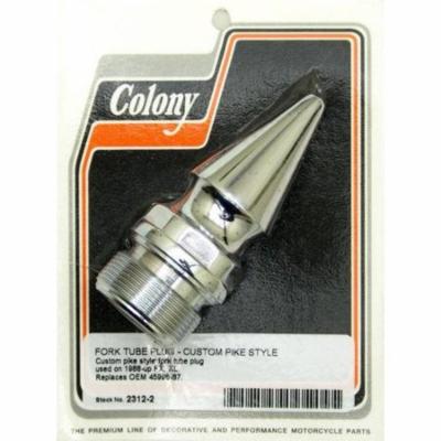Colony 2312-2 Fork Tube Plug - Pike Style - Chrome