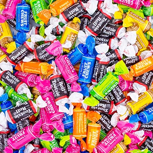Tootsie Roll Fruit Chews & Midgees Taffy Mix, Individually Wrapped Assorted Bulk Candy - 2 Pounds (32 Oz)