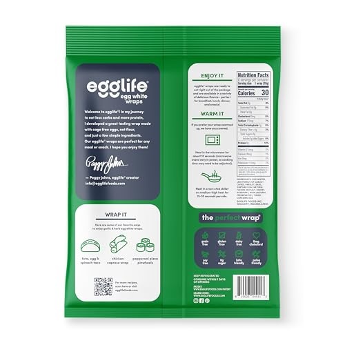 Egglife Garlic & Herb, Egg White Wraps - No Flour, Cage Free Eggs - Gluten Free, Dairy Free, Sugar Free - Keto and Paleo Friendly, 6 Count thumbnail