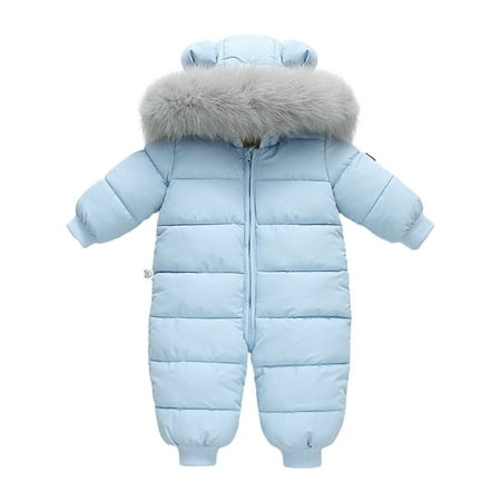 Toddler Baby Girls Boys Sweater Coat Winter Outwear Zipper Jumpsuits Snowsuit Coat Romper  1-18 Months