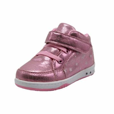 Dream Seek Girls Toddler 9303 Hook N Loop Lace Free Casual Sneakers Shoe- (5 M US Toddler, Pink)
