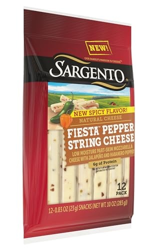 Sargento Fiesta Pepper String Cheese Natural Cheese Snacks, 12-pack thumbnail