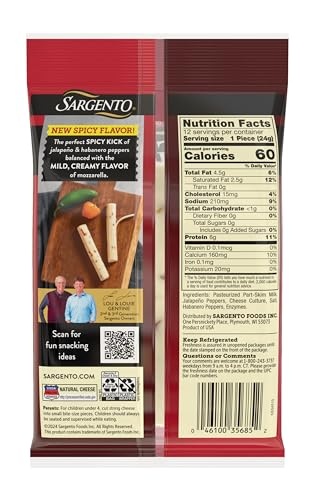 Sargento Fiesta Pepper String Cheese Natural Cheese Snacks, 12-pack thumbnail