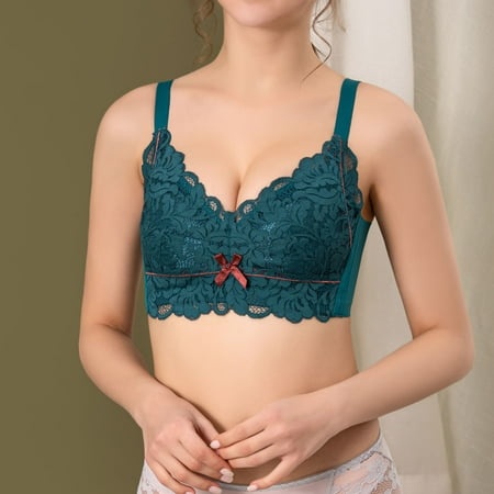 Onlyliua Sports Bras for Women Women Underwear  2289 New Ladies Comfortable Breathable No Steel Ring Sexy Lace Gathering Adjustment Lift Bra Woman Und