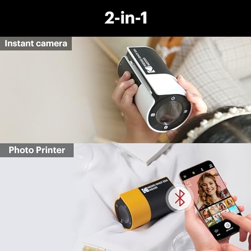 KODAK Memo Shot ERA Kids Instant Digital Camera and Photo Label Printer (Yellow  Camera + 1 Roll) thumbnail