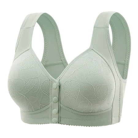 SZXZYGS Sports Bras Women S Front Side Buckle Lace Edge Without Steel Ring Movement Seamless Gathering Adjustment Yoga Sleep Large Bra 3439