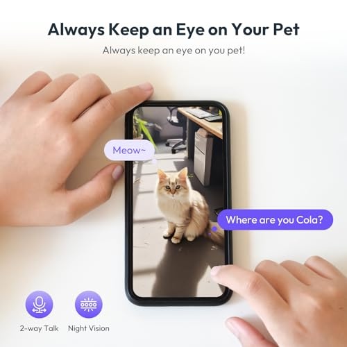 Psync Genie S 5MP Indoor Security Camera, Pan Tilt WiFi Camera for Baby Monitor/Pet Camera with Phone App, Auto Tracking, Person/Pet Detection, 2-Way