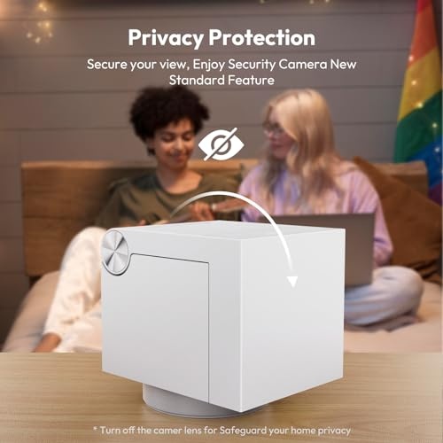 Psync Genie S 5MP Indoor Security Camera, Pan Tilt WiFi Camera for Baby Monitor/Pet Camera with Phone App, Auto Tracking, Person/Pet Detection, 2-Way