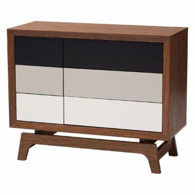 Tabitha Mid-Century Modern Multicolor Wood 6-Drawer Chest