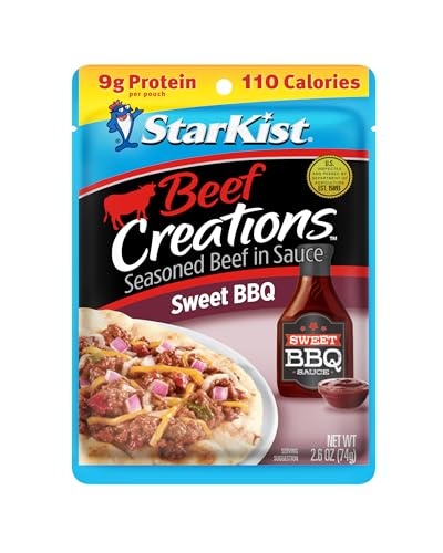StarKist Beef Creations Sweet BBQ Seasoned Beef in Sauce  2.6 Oz Pouch