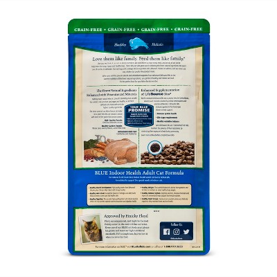 Blue Buffalo Adult Indoor Grain Free Chicken Dry Cat Food - 4.5lb, Size: 4.5 Lbs thumbnail