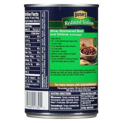 Bush's Reduced Sodium Dark Red Kidney Beans - 16oz thumbnail