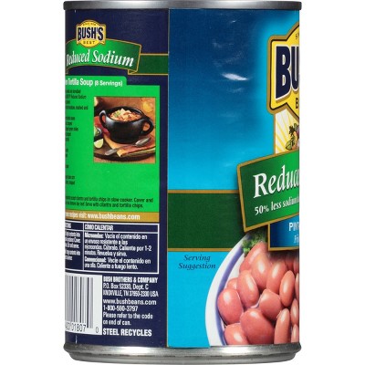 Bush's Reduced Sodium Pinto Beans - 16oz thumbnail