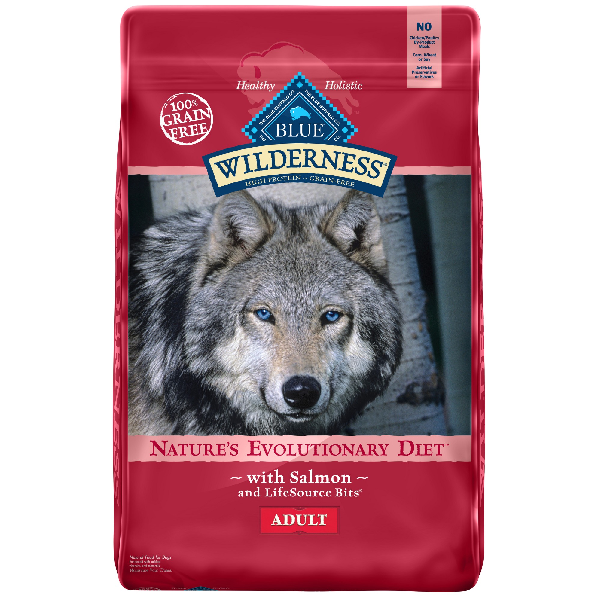 Blue Buffalo Wilderness High Protein Salmon Dry Dog Food for Adult Dogs  Grain-Free  20 Lb. Bag thumbnail