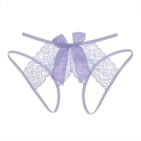 Womens Sexy Transparent Seamless Lace Slit Panties Low Waist Bow Panties Barely There Bras for Women 4742 Ireland Underwear Cotton Lacy Panties Set Wa