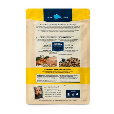 Blue Buffalo Adult Healthy Weight Chicken & Brown Rice Dry Dog Food - 3lb thumbnail