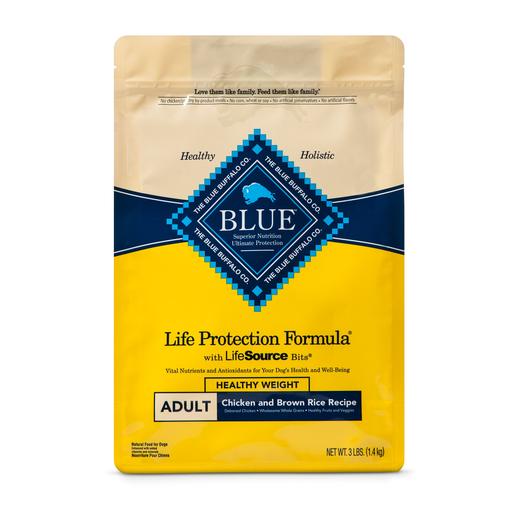 Blue Buffalo Adult Healthy Weight Chicken & Brown Rice Dry Dog Food - 3lb thumbnail