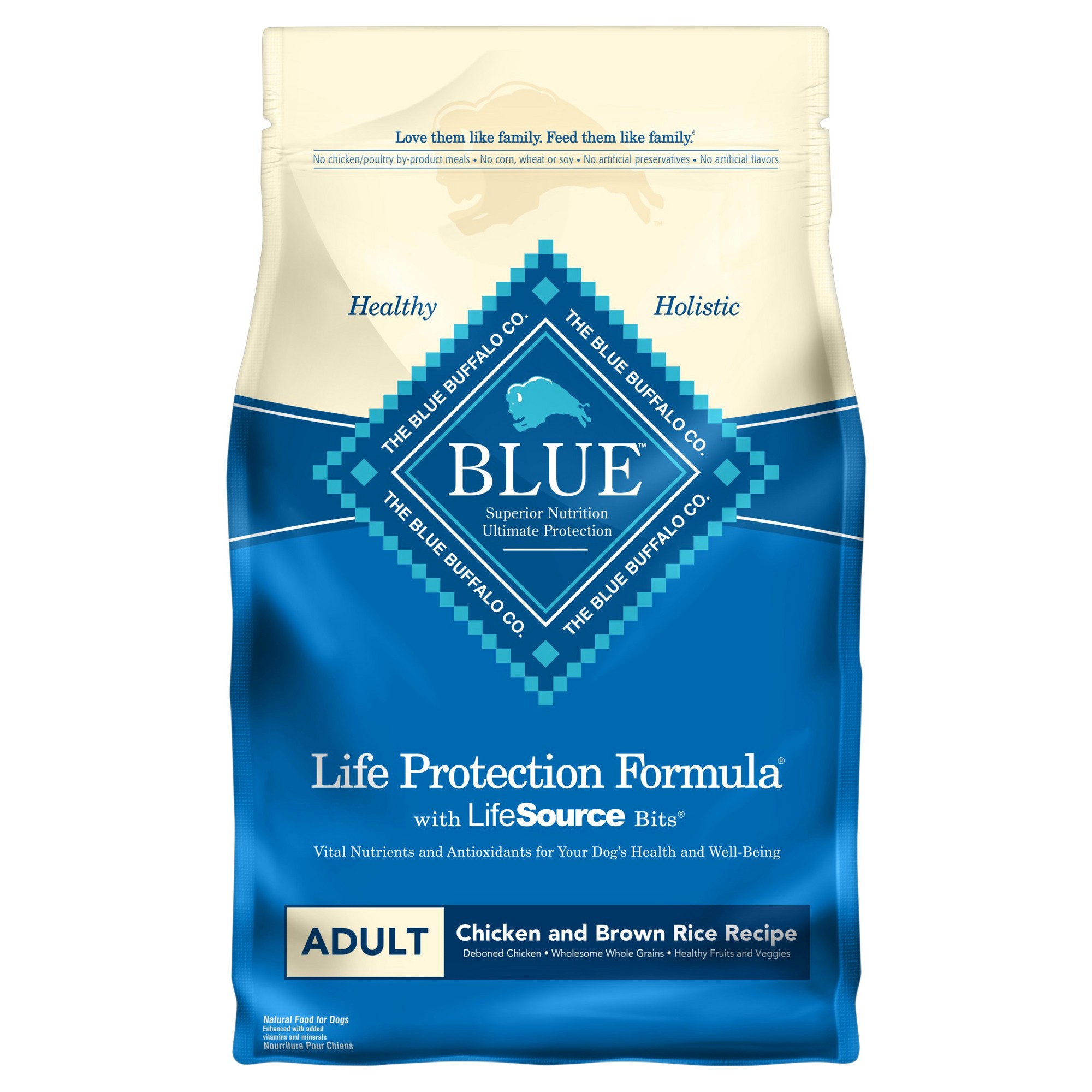 Blue Buffalo Adult Chicken & Brown Rice Dry Dog Food - 6lb thumbnail