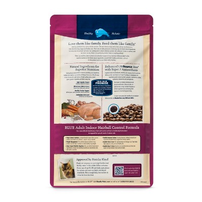 Blue Buffalo Indoor Hairball Control Formula Chicken Flavor Dry Cat Food - 5lbs thumbnail