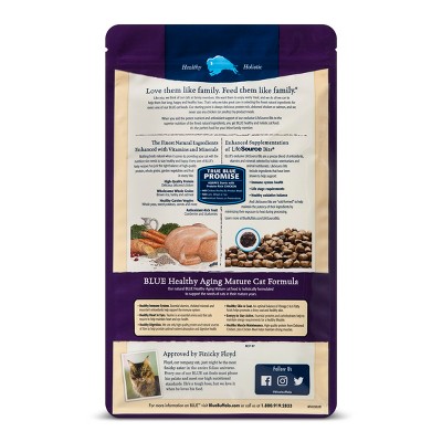 Blue Buffalo Healthy Aging Mature Chicken & Brown Rice - Dry Cat Food - 5lb Bag thumbnail