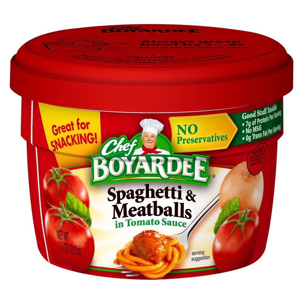 Chef Boyardee Spaghetti with Meatballs Cup 7.5 Oz