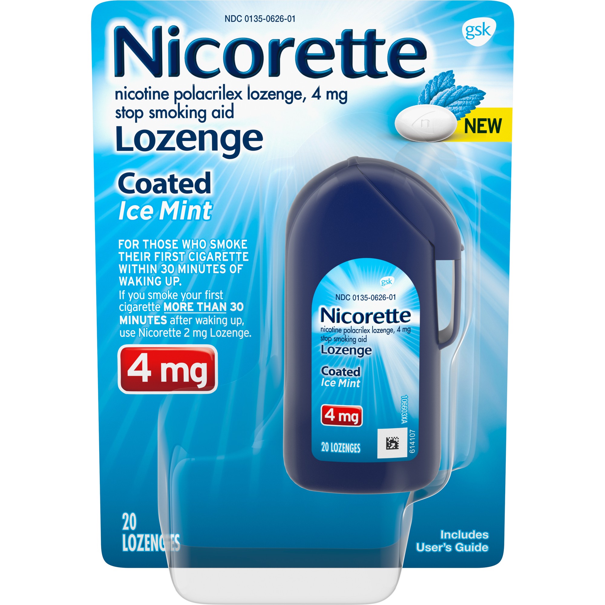 Nicorette - Lozenge Coated Ice Ment 4Mg - 20 Ct
