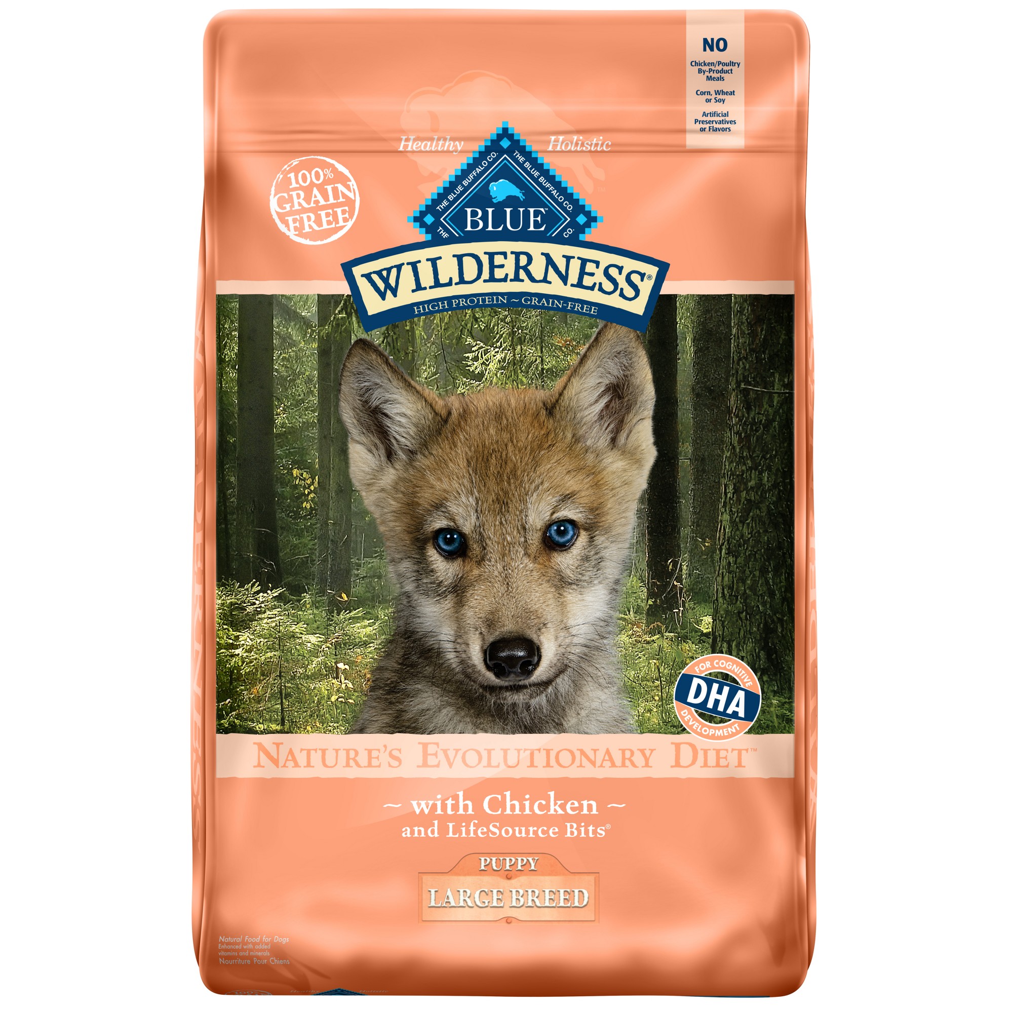 Blue Buffalo Wilderness High Protein, Natural Puppy Large Breed Dry Dog Food, Chicken 20-lb thumbnail