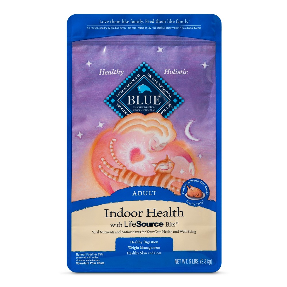 Blue Buffalo Indoor Health Adult Chicken & Brown - Rice Dry Cat Food - 5lb Bag