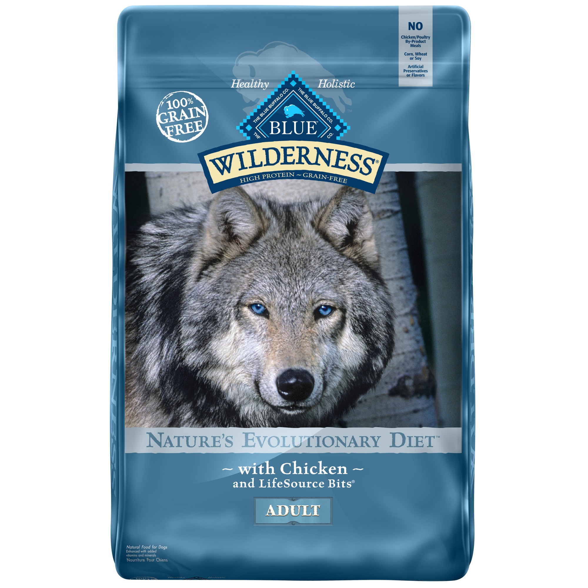 Blue Buffalo Wilderness High Protein Chicken Dry Dog Food for Adult Dogs  Grain-Free  20 Lb. Bag thumbnail