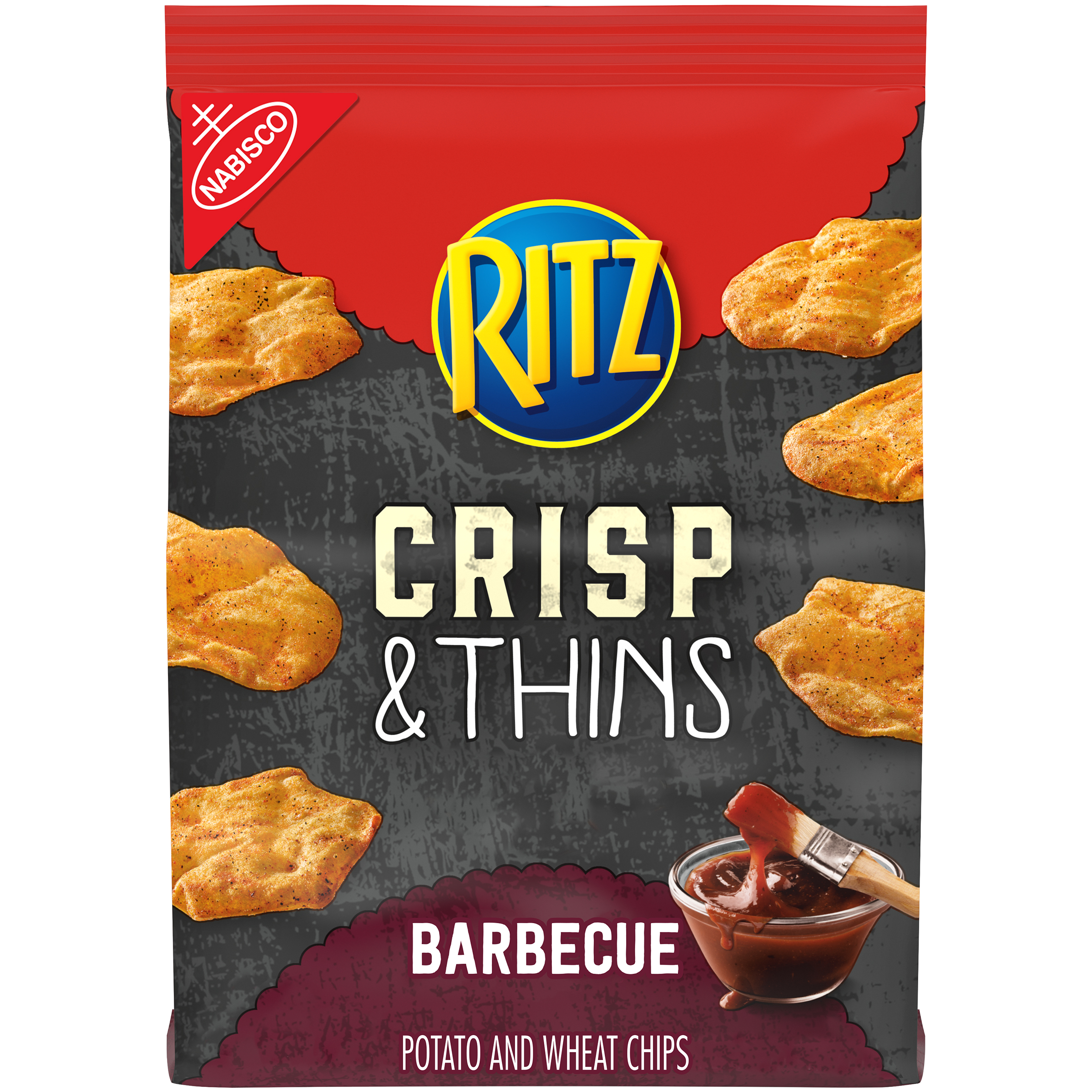 RITZ Crisp and Thins Barbecue Chips  7.1 Oz