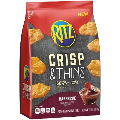 RITZ Crisp and Thins Barbecue Chips  7.1 Oz thumbnail