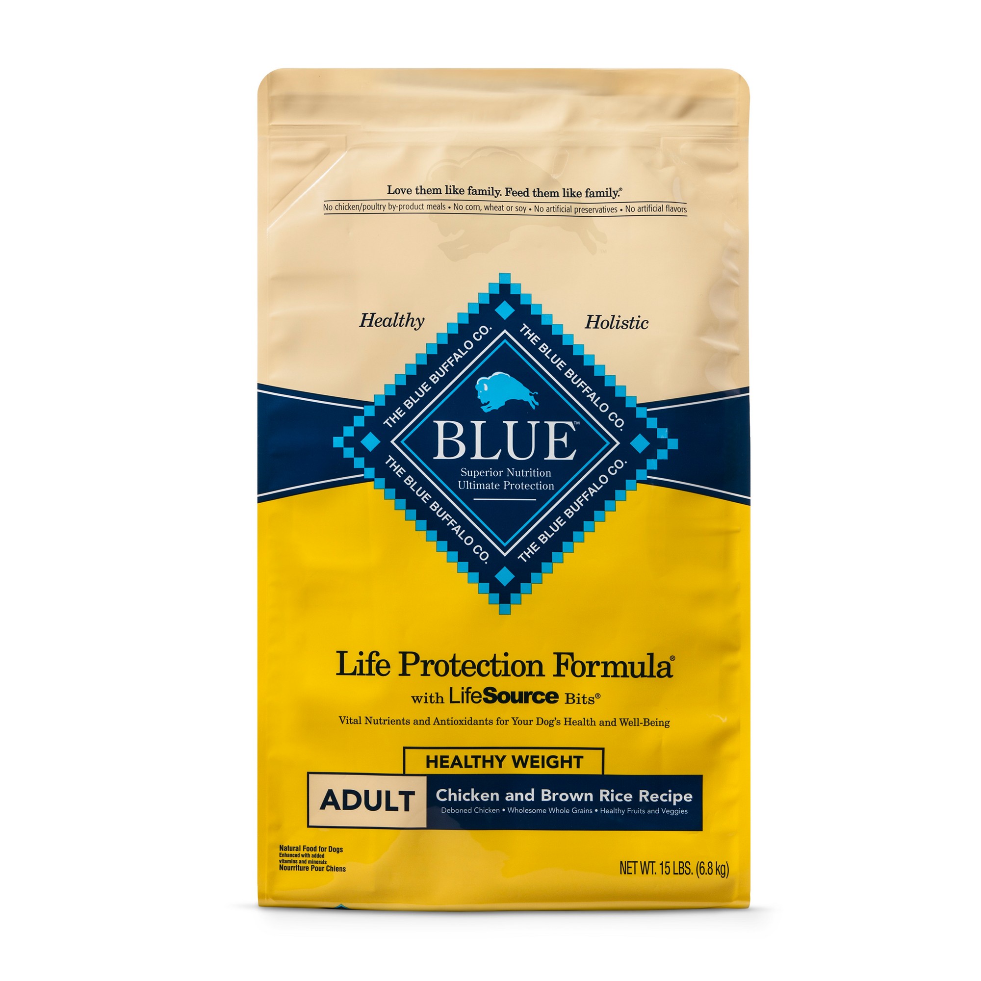 Blue Buffalo Adult Healthy Weight Chicken & Brown Rice Dry Dog Food - 15lb thumbnail