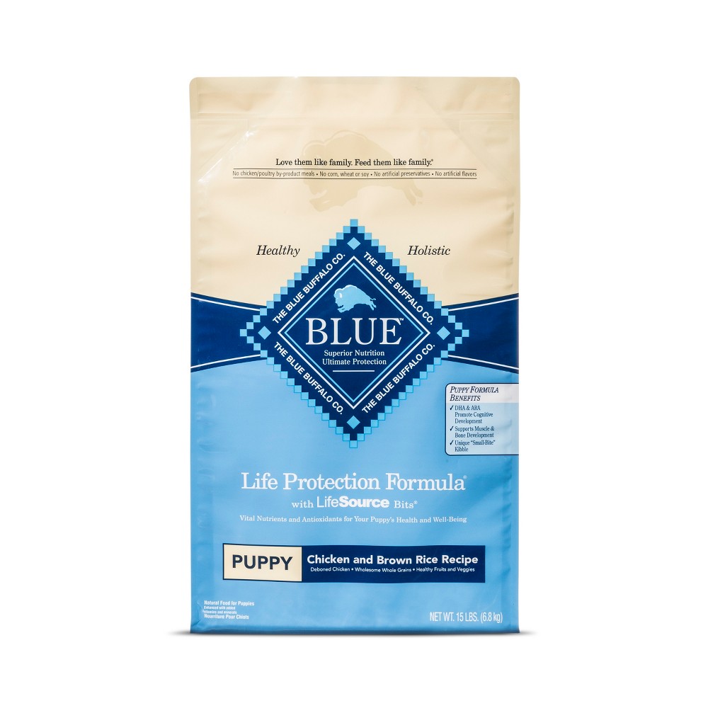 Blue Buffalo Puppy Chicken & Brown Rice Dry Dog Food - 15lb