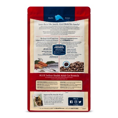 Blue Buffalo Indoor Health Adult Salmon & Brown Rice - Dry Cat Food - 5lb Bag thumbnail