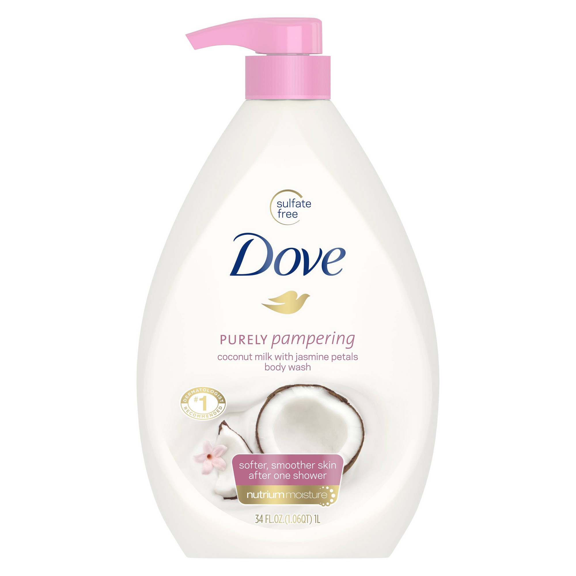Dove Restoring Gentle Body Wash for Women Coconut & Cocoa Butter  30.6 Oz with Pump thumbnail