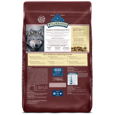 Blue Buffalo: Wilderness Adult Dog Food Red Meat Recipe, 11 Lb (2635401) thumbnail