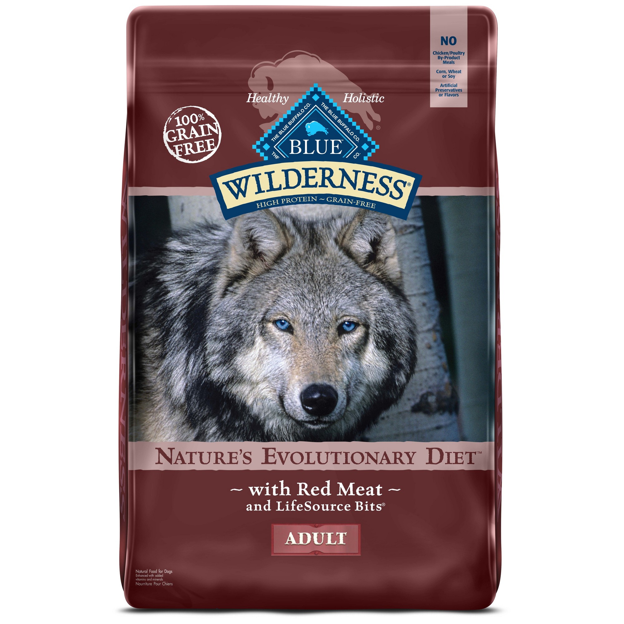 Blue Buffalo: Wilderness Adult Dog Food Red Meat Recipe, 11 Lb (2635401) thumbnail