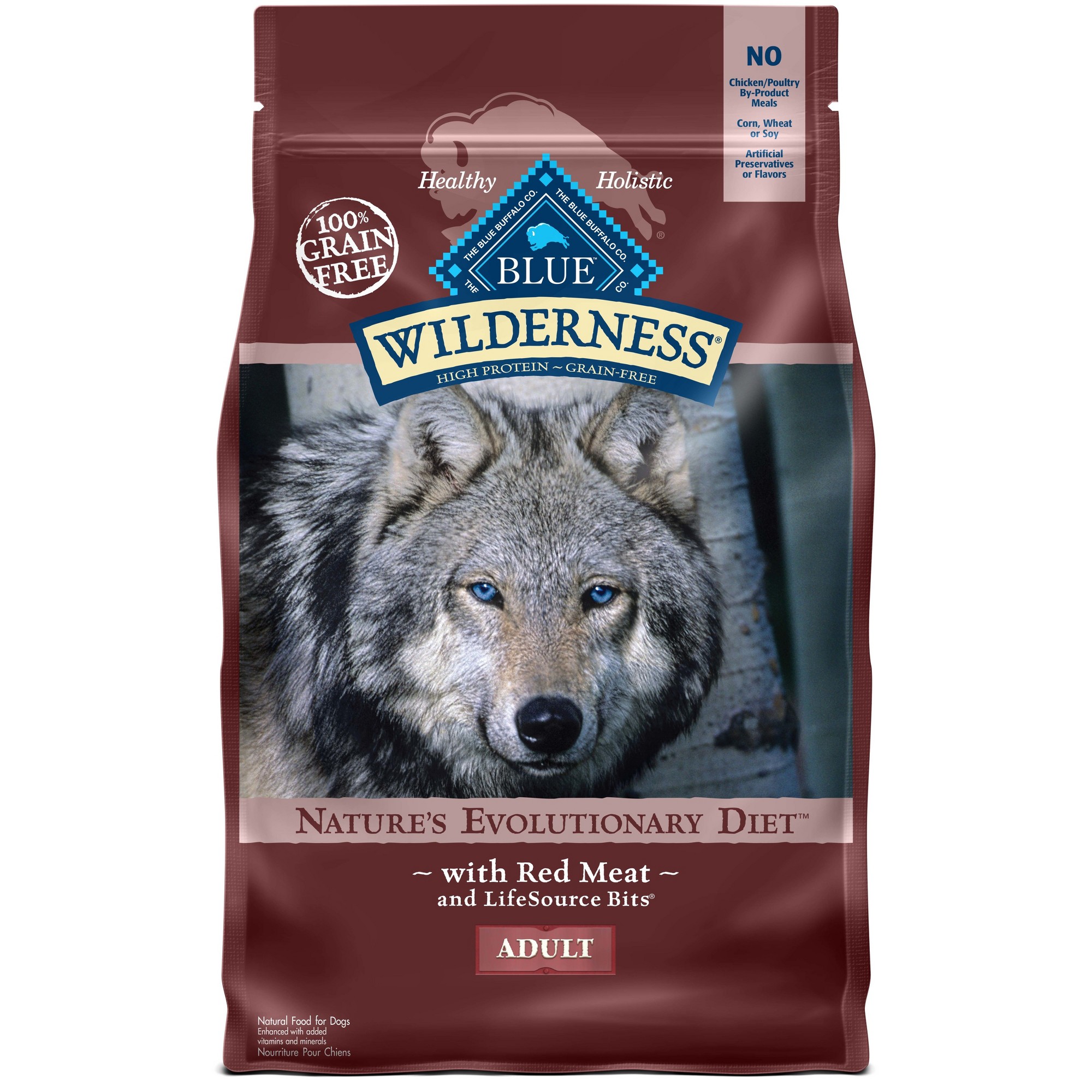 Blue Buffalo Wilderness High Protein Red Meat Dry Dog Food for Adult Dogs  Grain-Free  4.5 Lb. Bag thumbnail